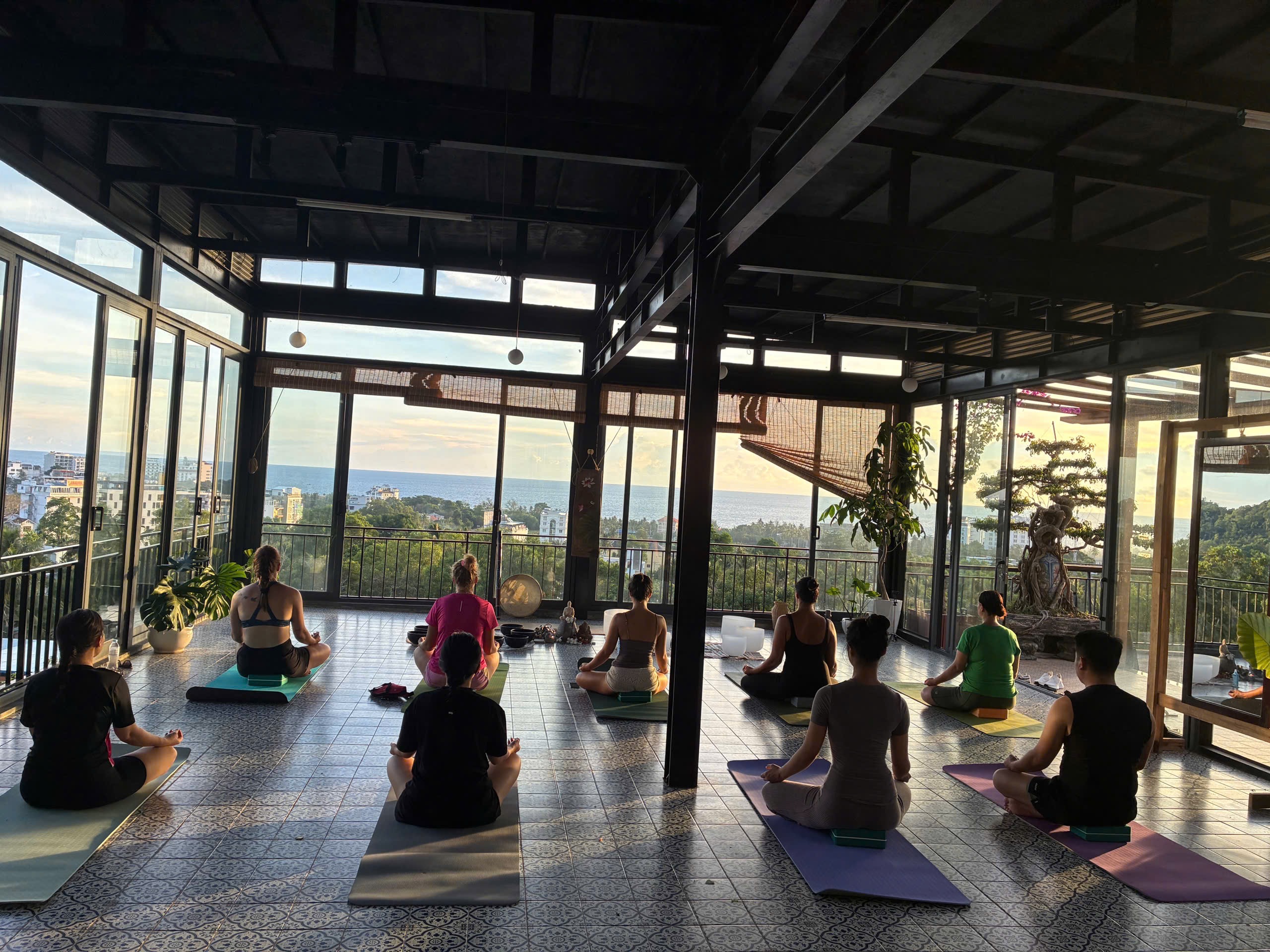 Private yoga practice at Soma Yoga Phu Quoc